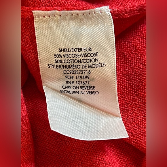 Alice + Olivia Red Tie Front Casual Blouse Size Small - Picture 7 of 7